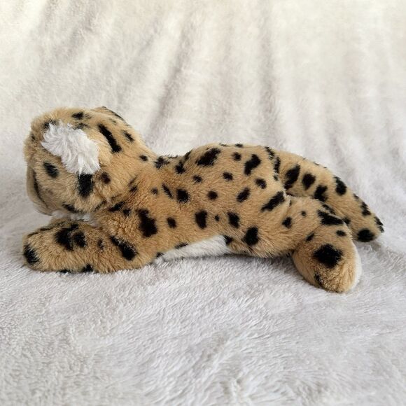 San Diego Zoo Laying Cheetah Leopard Cat Plush Toy 12” Stuffed Wild Animal Park - Picture 3 of 6